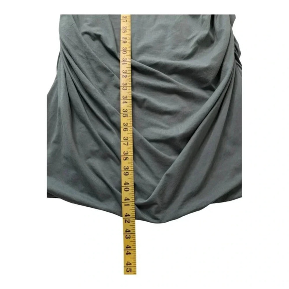 Sundance Womens Eternal Compliment Dress Green Faux Wrap Stretched Ruched Sz XL - Picture 13 of 14